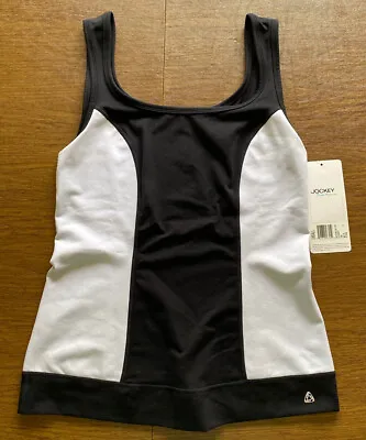 $11.99 • Buy NWT Jockey Person To Person Active/Workout Wear Tank Top Size S Black White