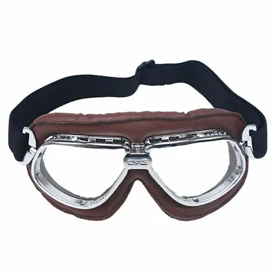 Retro Pilot Vintage Goggles Cool Motorcycle ATV MX Eyewear Glasses Flying MX • $14.27