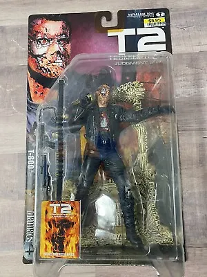 McFarlane Movie Maniacs Terminator 2 T-800 7  Figure Arnold Schwarzenegger SEALE • $29.95