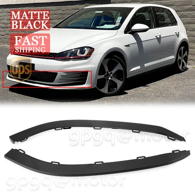 $23.99 • Buy For VW Golf MK7 GTI 2015 - 2017 Pair Front Bumper Lip Lower Spoiler Valance Trim