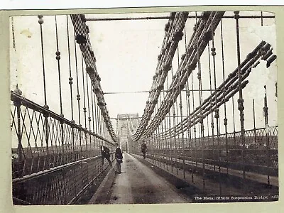 Victorian Photos Menai Straits Suspension Bridge & Dryburgh Abbey Window • £5