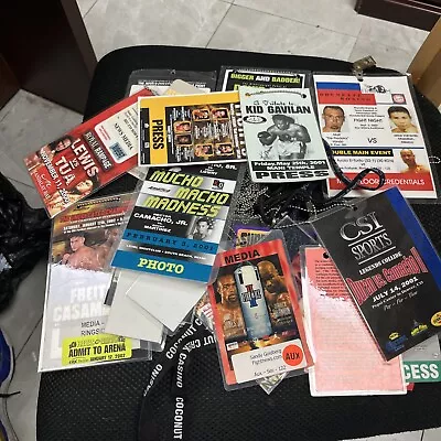 Boxing Press Pass Credential Collection (Lot Of 20Media Passes) Early 2000s • $150