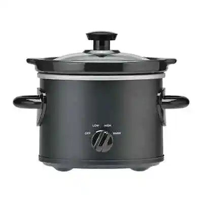 Mainstays 2 QT Slow Cooker Matte Black Finish Removeable Stoneware Pot • $11.99