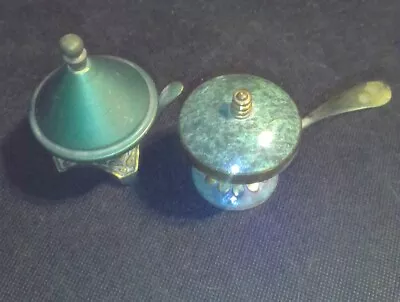 2 Vintage? Metal Israel Spice Holders - Unique • $25.99