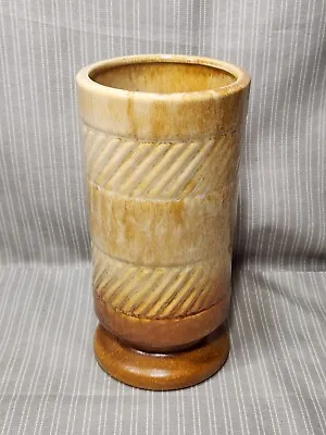 Vintage 1979 FTD Ceramic Vase - Cappuccino Brown ~ Royal Haeger Pottery • $15