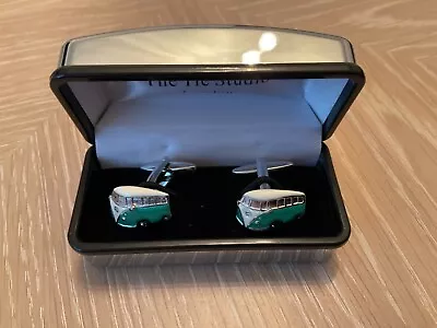 VW Camper Van Cufflinks Cuff Links Unwanted Gift Man Men Christmas Birthday • £8.99