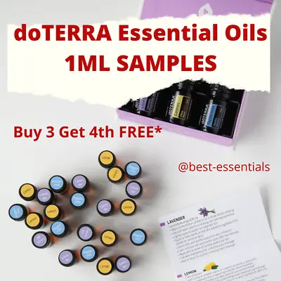 £16.99 • Buy GENUINE DoTERRA Essential Oils Samples 1ML BUY 3 GET 4th FREE*FREE P&P*