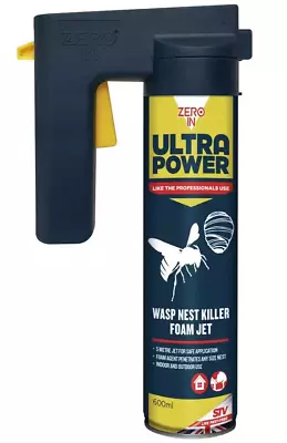 Nest Killer Foam Jet Zero In Ultra Power Indoor Outdoor Wasp Pest Foam Jet 600ml • £9.95