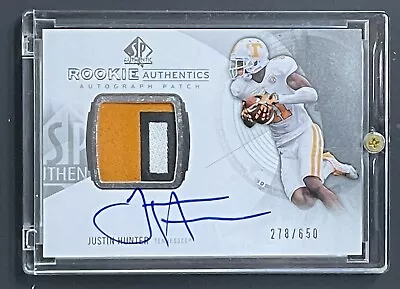 2013 Justin Hunter SP Authentics Rookie Auto /650 Tennessee Volunteers • $29.95