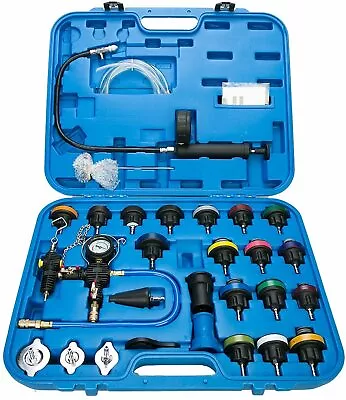 $109.99 • Buy 28pc Universal  Radiator Pressure Tester Kit & Vacuum Type Cooling Purge Refill