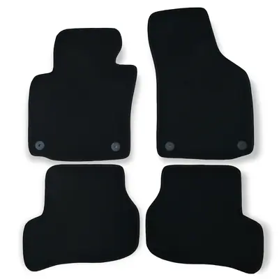 Velour Car Floor Mats For VW Jetta Waterproof Black Carpet Rugs Auto Liners New • $43.94