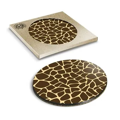 £3.99 • Buy 1 X Boxed Round Coasters - Giraffe Pattern Wild Zoo Animal  #14486