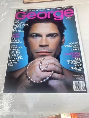 GEORGE Magazine September 1999 W/ Rob Lowe Cover - Janet Reno Interview • $7.99