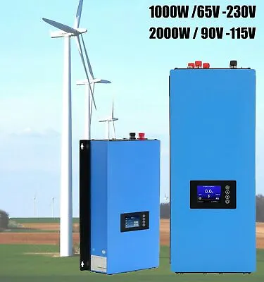 £435.59 • Buy 1000/2000W Wind Turbine Grid Tie Inverter Pure Sine 24V 48V AC220V W/ Limiter