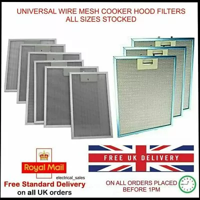 Universal Wire Metal Mesh Cooker Hood Extractor Fan Filter All Sizes Stocked • $31.10