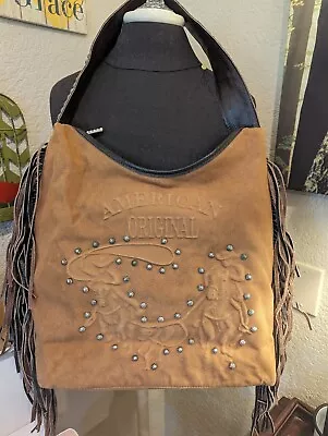 £28.83 • Buy Raviani Leather Fringe Hobo Ladies Tote Bag In Cheetah Leopard (Made In USA)
