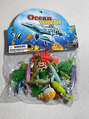 15 Pcs Sea Ocean Animals Plastic Figures Education Figure Play Set Kid Toys • $12.95