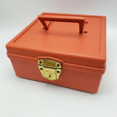 $22 • Buy Porta Check File Orange Ballonoff Plastic Organizer Box USA Key Lock