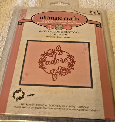 ULTIMATE CRAFTS    MAGNOLIA LANE COLLECTION   ROSEY FRAME - ONE DIE - New: • £3.50