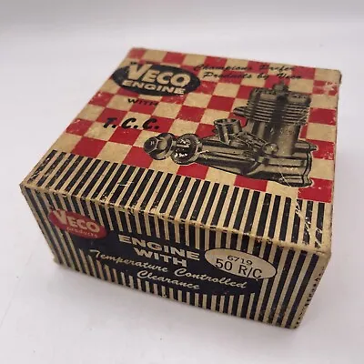 Vintage Veco 50 R/C Model Airplane Engine W/ Box 6719 • $125