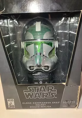 Star Wars Master Replicas Clone Commander Gree Scaled Helmet Opened  • £135.12