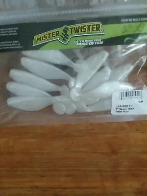 Mister Twister 3  Sassy Shad (10-Pack) White Pearl • $4