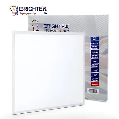 Led Panel Lights 600x600mm Square Ceiling Lamp 48W 4320 Lumen Office Shop 7000k • £17.99