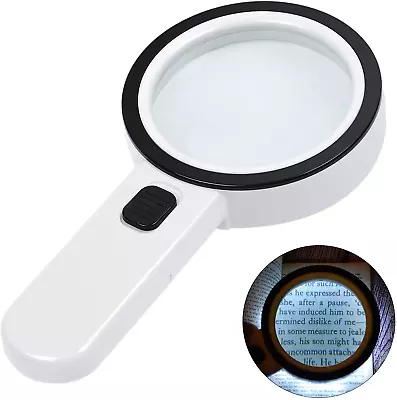 AIXPI Magnifying Glass With Light 30X Handheld Large Magnifying Glass 12 LED Il • $15.99
