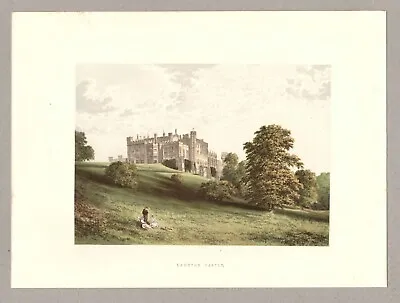 Lambton Castle Durham Antique Original Print Circa 1880 • £40