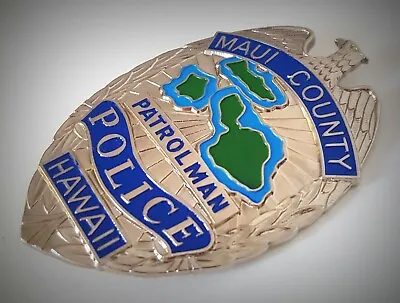 £34.79 • Buy Obsolate Historical Police Usa Badge ... Patrolman MAUI County / Hawaii Police