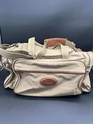 Ford Eddie Bauer Edition Duffel Bag Canvas Carry On Luggage Shoulder Strap Tan • $30.99