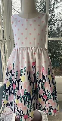 Gymboree Dressed Up Floral Dupioni Dress Sz 7 Special Occasion  Easter EUC • $24.50