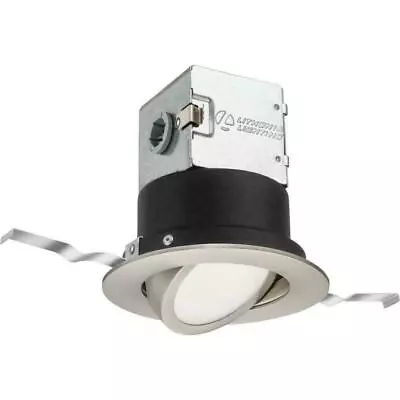 Lithonia Lighting 4  Brushed Nickel Recessed Gimble LED Dimmable Light Kit • $18.87