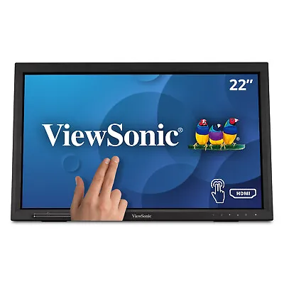 ViewSonic 1080p 10-Point Multi IR Touch Monitor  TD2223 22  HDMI VGA And DVI • $259.99