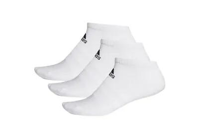 $35 • Buy 3PK Adidas Unisex Cushion Low Cut Socks Gym Training Sportswear Size L White