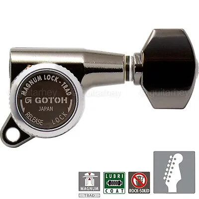 Gotoh SG381-07 MGT MAGNUM LOCKING TRAD Set 6 Line Right Handed - COSMO BLACK • $69.95