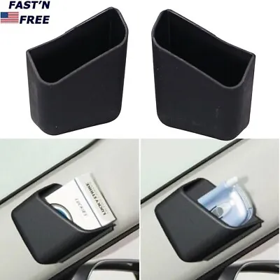 2pcs Car Accessories Phone Card Key Organizer Interior Storage Box Holder Black • $7.63
