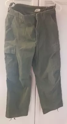 Vtg US Vietnam Tropical Combat Jungle Pants 1969 Trousers Ripstop Poplin OG107 • $75.99