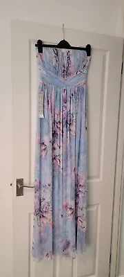 Lipsy London Multiway Dress New Occassion Wedding Floral Blue Pink 8 BNWT • £31.11