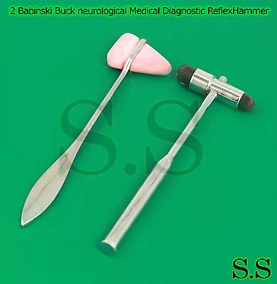 Set Of 2 Babinski Buck Neurological Medical Diagnostic Reflex Percussion Hammer • $7.50