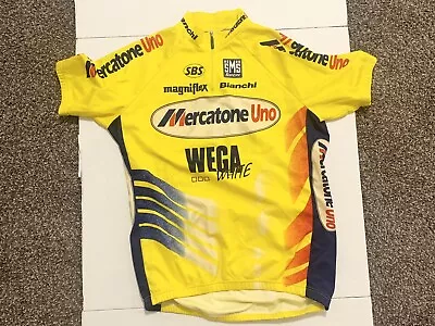 Mercatone Uno Mega SMS Santini Vintage Cycling Jersey Shirt Size XL • $49.95