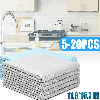 5-20pcs Cleaning Cloth Rag Microfiber Wash Polishing No Scratch Dusting Towel US • $11.59