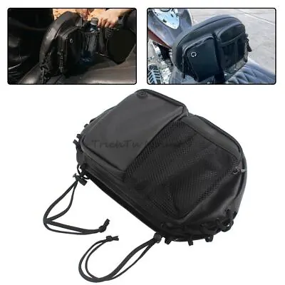 Motorcycle Backrest Bag Organizer Rider Back Rest Seat Pocket Fit For HD Touring • $29.97