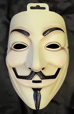 New WB V For Vendetta Mask Adult Mens Guy Fawkes Halloween Costume Money Heist • $14.95