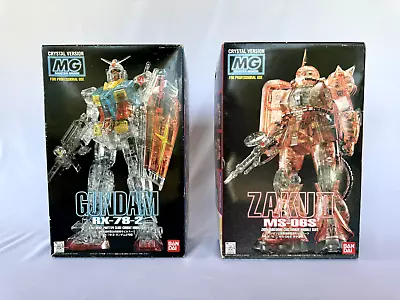 Bandai Gundam Rx-78-2 & Zaku Ii Ms-06s Mg Crystal Version Plastic Model • $109.99