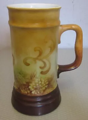 Vintage Germany Beer Stein Mug Hops Blossom Bavaria Handpainted Signed Bareuther • $42.38