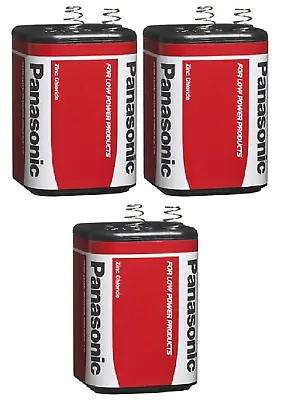 3 X Panasonic Torch Lantern Batteries 6v Pj996 4r25r • £14.25