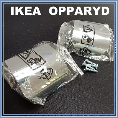 IKEA OPPARYD Handles BILLY PAX BESTA METOD HEMNES Chrome Finish Screws Included • £6.99