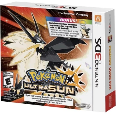 $89.99 • Buy Pokemon Ultra Sun [ Launch Ed Box Set W/ Bonus DLC ] (3DS) NEW - No Keychain