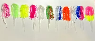 Micro Silicone Teaser Skirts W/ Tail Lot (Fluke Seabass Bluefish Cod Bass) • $64.99